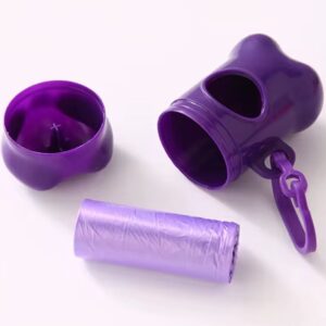 Bone-Shaped Dog Poop Bag Holder. Biodegradable Pet Waste Bags.